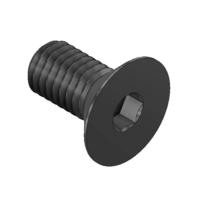 MODULAR SOLUTIONS BLACK OXIDE PLATED FASTENER M8 X 16MM FLAT HEAD CAP SCREW - COUNTERSUNK